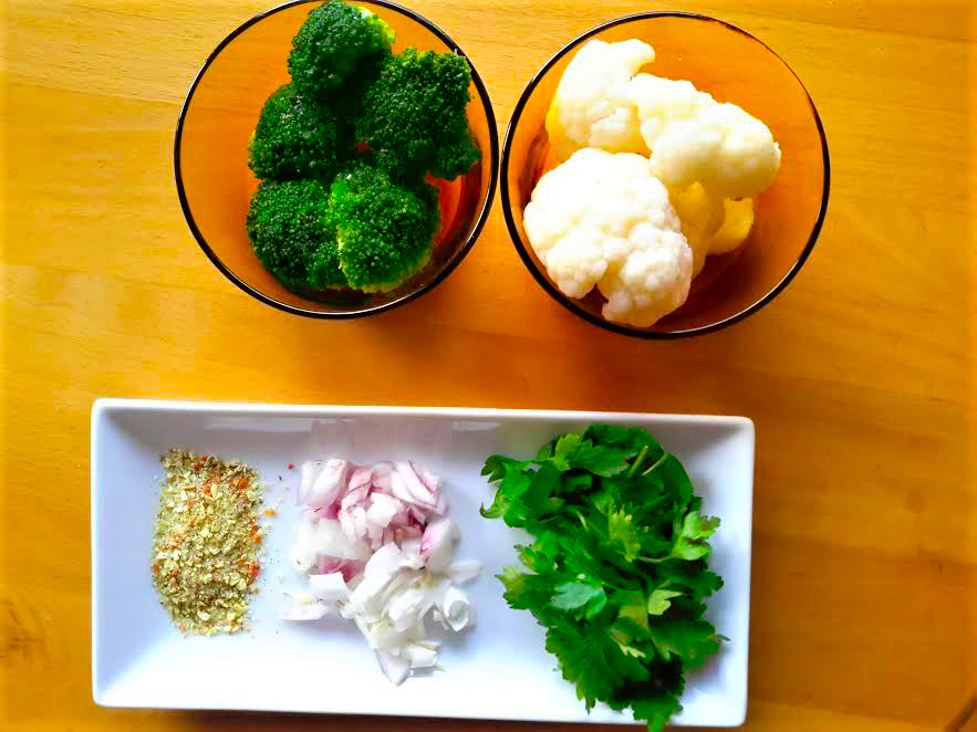 Creamy Broccoli And Cauliflower Vegan Soup Ingredients