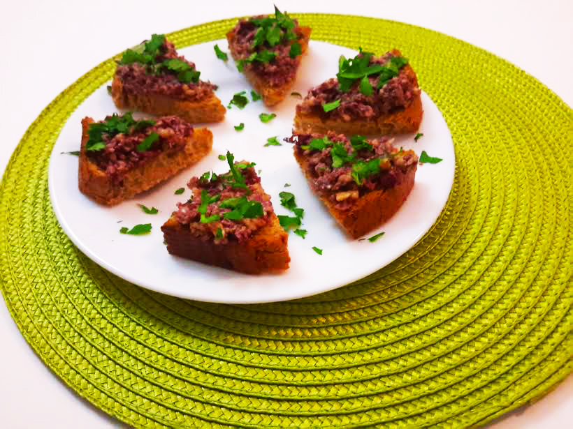 Amazing Bruschetta With Black Olive Pesto