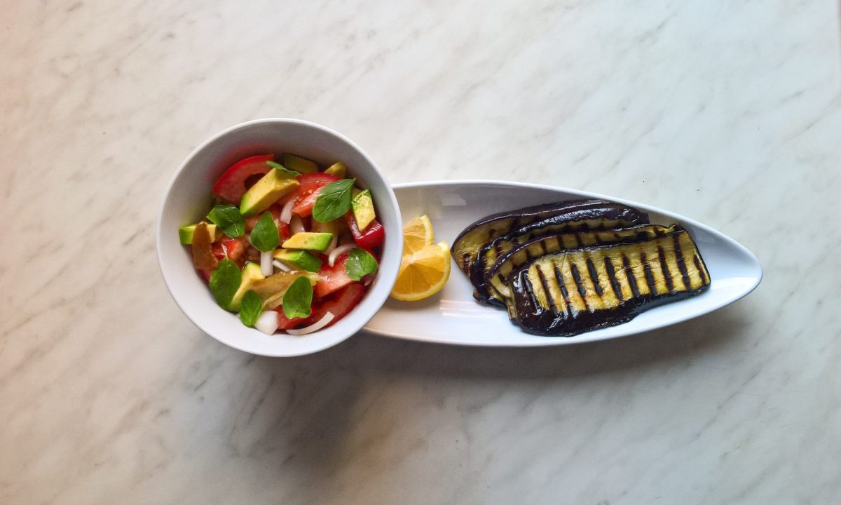 Tomato, Avocado and Smoked Peppers Salad