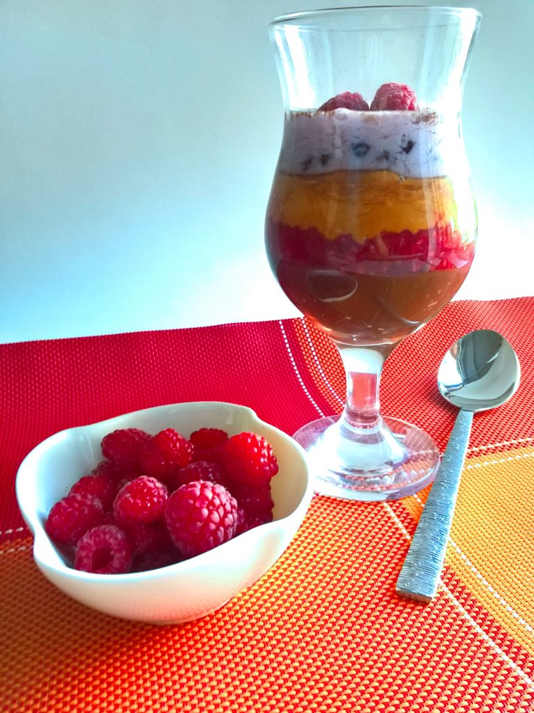 vegan-chocolate-raspberry-and-peanut-butter-pudding