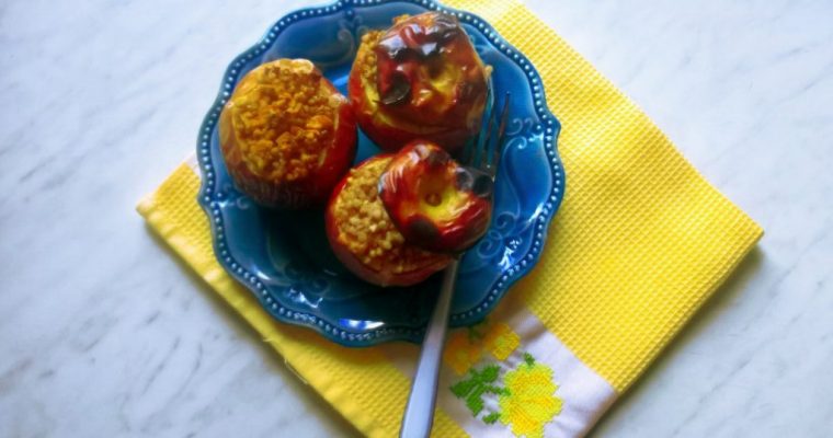 Baked Apples with Buckwheat and Walnuts Filling